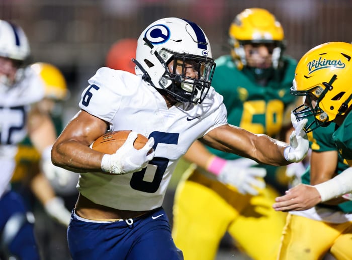Bryson Donelson has rushed for 1,205 yards and 19 touchdowns in just seven games, including 254 on 35 carries in last week's 50-41 semifinal win over Hanford.